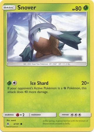 Carta Snover (3/131) do set Luz Proibida — Pokémon TCG | Bynx