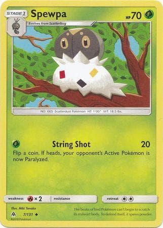 Carta Spewpa (7/131) do set Luz Proibida — Pokémon TCG | Bynx