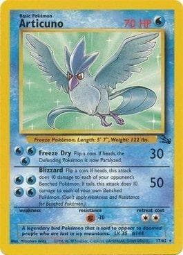 Carta Articuno (17/62) do set Fóssil — Pokémon TCG | Bynx