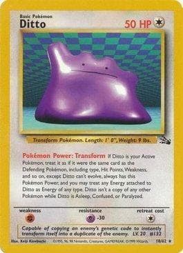 Carta Ditto (18/62) do set Fóssil — Pokémon TCG | Bynx