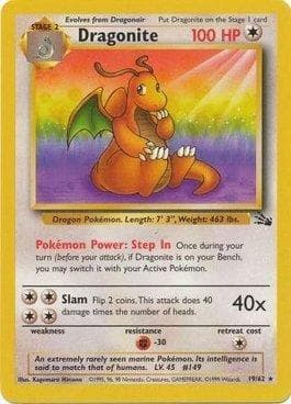 Carta Dragonite (19/62) do set Fóssil — Pokémon TCG | Bynx