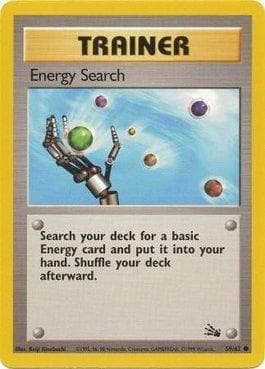 Carta Energy Search (59/62) do set Fóssil — Pokémon TCG | Bynx