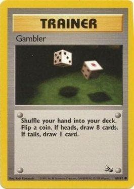 Carta Gambler (60/62) do set Fóssil — Pokémon TCG | Bynx