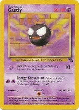 Carta Gastly (33/62) do set Fóssil — Pokémon TCG | Bynx
