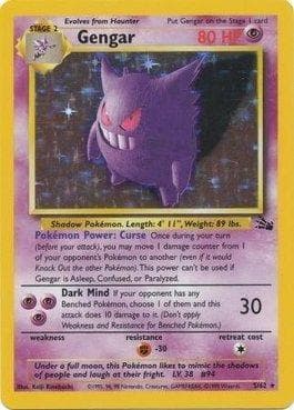 Carta Gengar (5/62) do set Fóssil — Pokémon TCG | Bynx