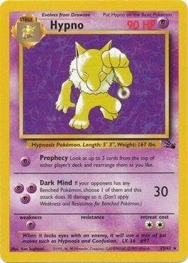 Carta Hypno (23/62) do set Fóssil — Pokémon TCG | Bynx