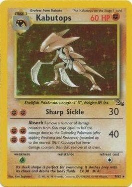 Carta Kabutops (9/62) do set Fóssil — Pokémon TCG | Bynx
