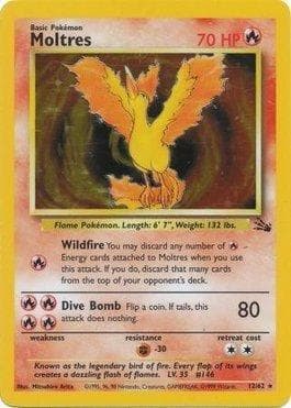 Carta Moltres (12/62) do set Fóssil — Pokémon TCG | Bynx