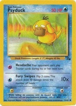 Carta Psyduck (53/62) do set Fóssil — Pokémon TCG | Bynx