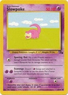 Carta Slowpoke (55/62) do set Fóssil — Pokémon TCG | Bynx