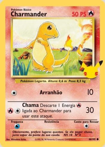 Carta Charmander (Oversized) (46/25) do set Liga BR — FPP — Pokémon TCG | Bynx