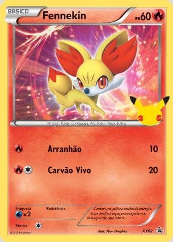 Carta Fennekin (Oversized) (XY02/25) do set Liga BR — FPP — Pokémon TCG | Bynx