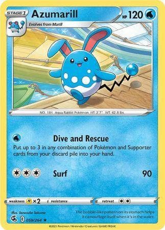 Carta Azumarill (59/264) do set Golpe Fusão — Pokémon TCG | Bynx