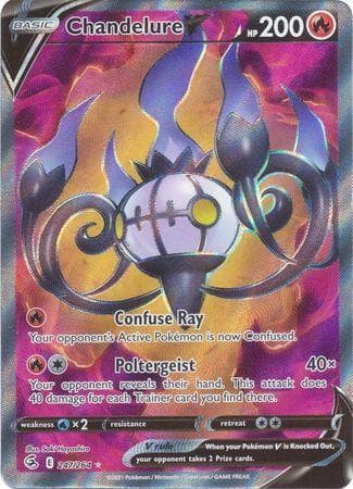 Carta Chandelure-V (247/264) do set Golpe Fusão — Pokémon TCG | Bynx