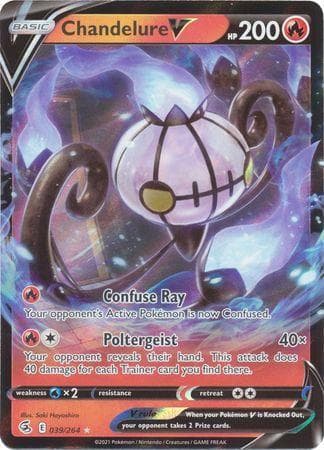 Carta Chandelure-V (39/264) do set Golpe Fusão — Pokémon TCG | Bynx