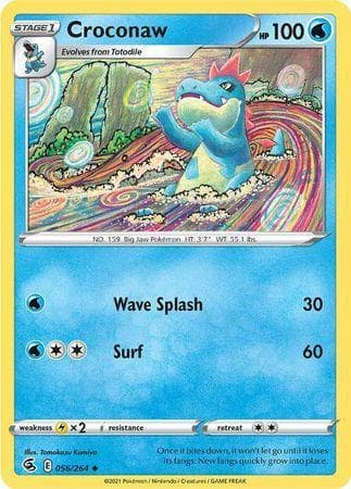 Carta Croconaw (56/264) do set Golpe Fusão — Pokémon TCG | Bynx