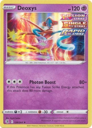 Carta Deoxys (120/264) do set Golpe Fusão — Pokémon TCG | Bynx