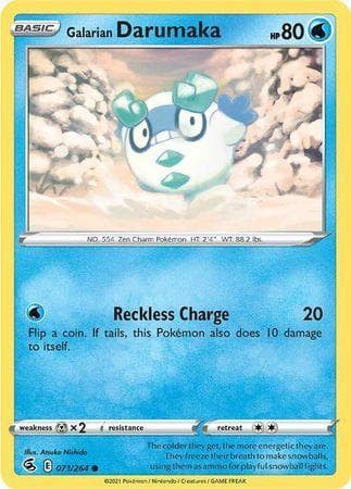 Carta Galarian Darumaka (71/264) do set Golpe Fusão — Pokémon TCG | Bynx