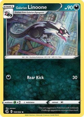 Galarian Linoone (160/264) — Golpe Fusão