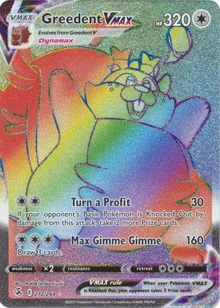 Carta Greedent-VMAX (272/264) do set Golpe Fusão — Pokémon TCG | Bynx