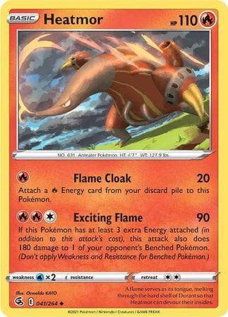 Carta Heatmor (41/264) do set Golpe Fusão — Pokémon TCG | Bynx