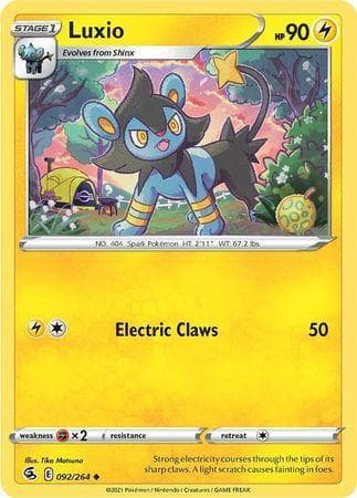 Carta Luxio (92/264) do set Golpe Fusão — Pokémon TCG | Bynx