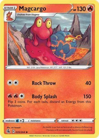 Carta Magcargo (35/264) do set Golpe Fusão — Pokémon TCG | Bynx