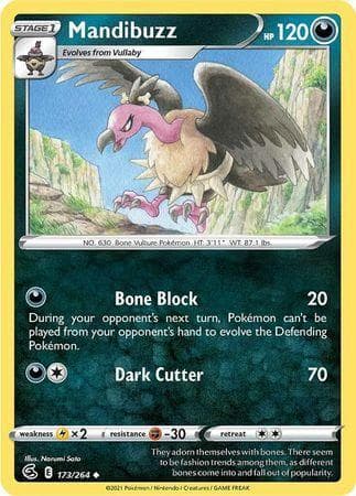 Carta Mandibuzz (173/264) do set Golpe Fusão — Pokémon TCG | Bynx
