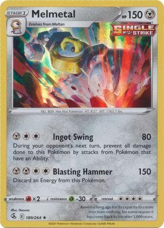 Carta Melmetal (189/264) do set Golpe Fusão — Pokémon TCG | Bynx