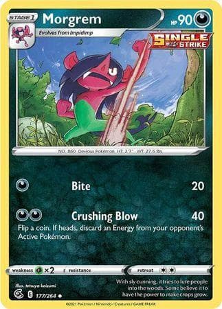 Carta Morgrem (177/264) do set Golpe Fusão — Pokémon TCG | Bynx