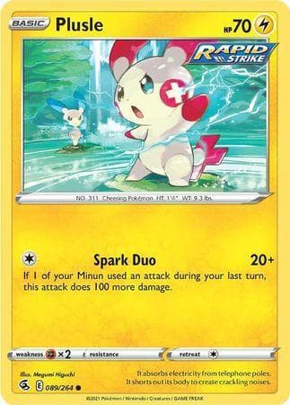Carta Plusle (89/264) do set Golpe Fusão — Pokémon TCG | Bynx