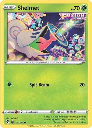 Carta Shelmet (13/264) do set Golpe Fusão — Pokémon TCG | Bynx