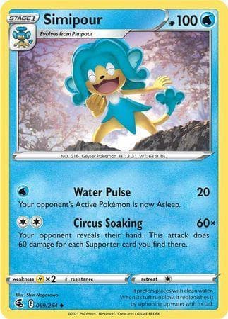 Carta Simipour (69/264) do set Golpe Fusão — Pokémon TCG | Bynx