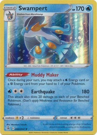 Carta Swampert (64/264) do set Golpe Fusão — Pokémon TCG | Bynx