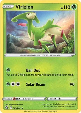 Carta Virizion (15/264) do set Golpe Fusão — Pokémon TCG | Bynx