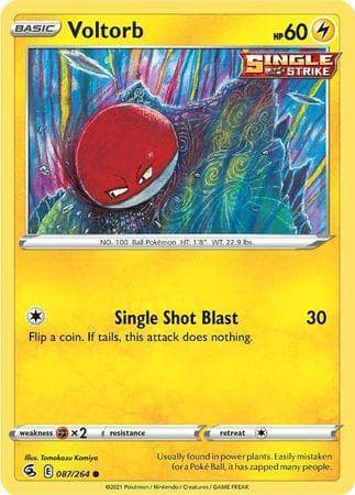 Carta Voltorb (87/264) do set Golpe Fusão — Pokémon TCG | Bynx