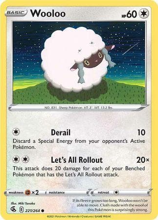 Carta Wooloo (221/264) do set Golpe Fusão — Pokémon TCG | Bynx