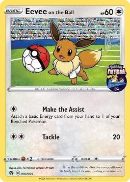 Eevee on the Ball (002/005) — Pokémon Futsal Promos 2020