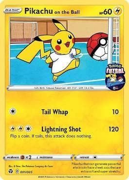 Pikachu on the Ball (001/005) — Pokémon Futsal Promos 2020
