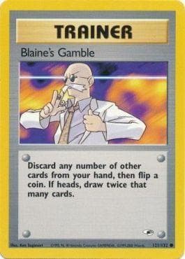 Carta Blaine's Gamble (121/132) do set Gym Heroes — Pokémon TCG | Bynx