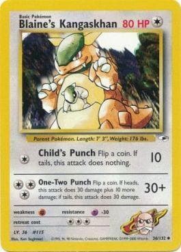 Carta Blaine's Kangaskhan (36/132) do set Gym Heroes — Pokémon TCG | Bynx