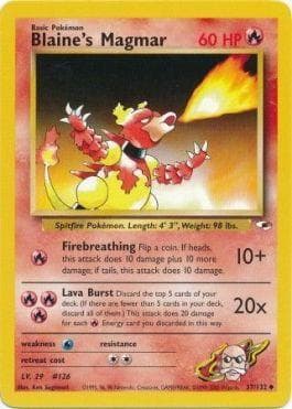 Carta Blaine's Magmar (37/132) do set Gym Heroes — Pokémon TCG | Bynx