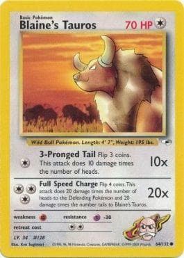 Blaine's Tauros (64/132) — Gym Heroes