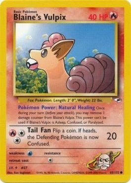 Carta Blaine's Vulpix (65/132) do set Gym Heroes — Pokémon TCG | Bynx