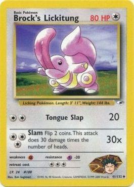 Carta Brock's Lickitung (41/132) do set Gym Heroes — Pokémon TCG | Bynx