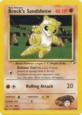 Carta Brock's Sandshrew (71/132) do set Gym Heroes — Pokémon TCG | Bynx