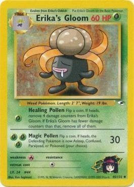 Carta Erika's Gloom (45/132) do set Gym Heroes — Pokémon TCG | Bynx