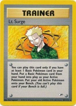 Carta Lt. Surge (101/132) do set Gym Heroes — Pokémon TCG | Bynx