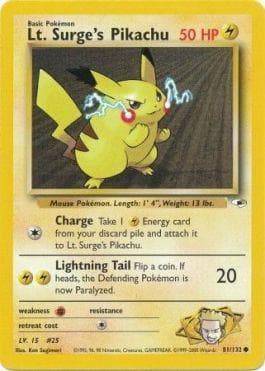 Lt. Surge's Pikachu (81/132) — Gym Heroes