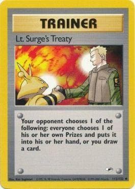 Carta Lt. Surge's Treaty (112/132) do set Gym Heroes — Pokémon TCG | Bynx